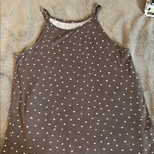 Maurices Brown Polka Dot Tank Top